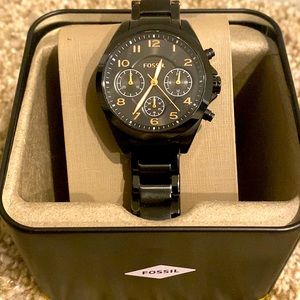 Fossil Black Stainless Steel Watch